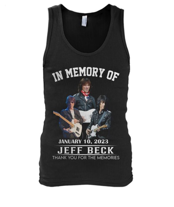 In Memory Of January 10, 2023 Jeff Beck Thank You For The Memories T-Shirt