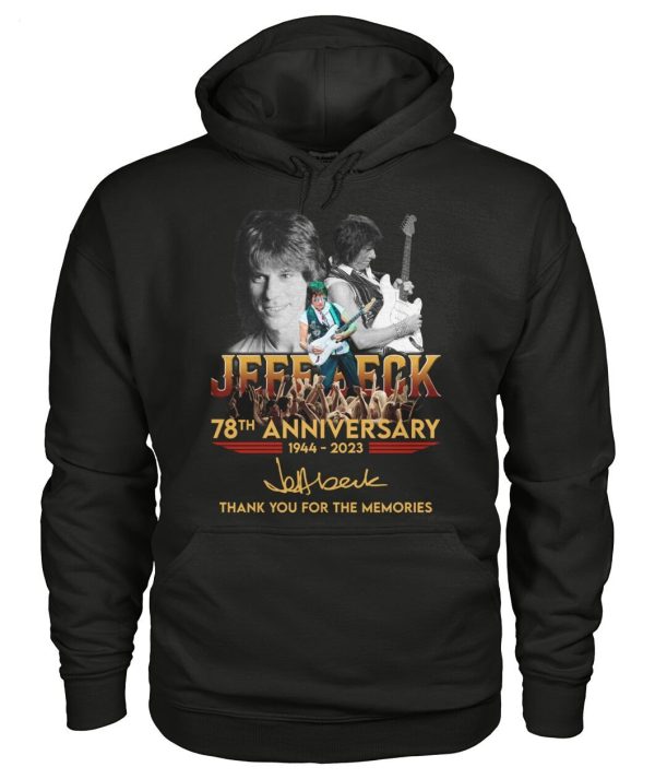 Jeff Beck 78th Anniversary 1944 – 2023 Thank You For The Memories T-Shirt