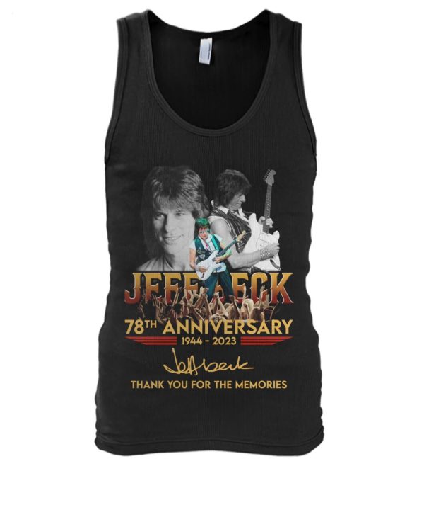 Jeff Beck 78th Anniversary 1944 – 2023 Thank You For The Memories T-Shirt