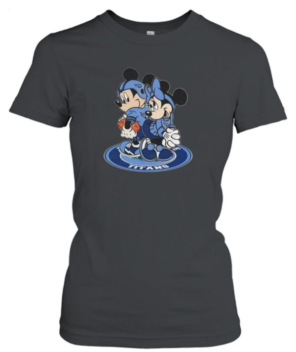 NFL Tennessee Titans Mickey Mouse And Minnie Mouse T-Shirt