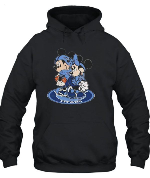 NFL Tennessee Titans Mickey Mouse And Minnie Mouse T-Shirt