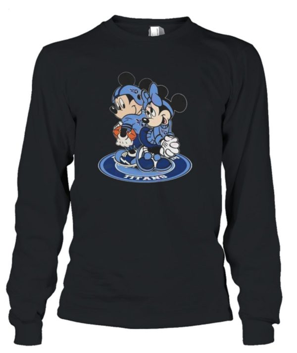 NFL Tennessee Titans Mickey Mouse And Minnie Mouse T-Shirt