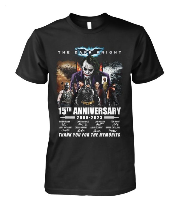 The Dark Knight 15th Anniversary 2008 – 2023 Thank You For The Memories T-Shirt