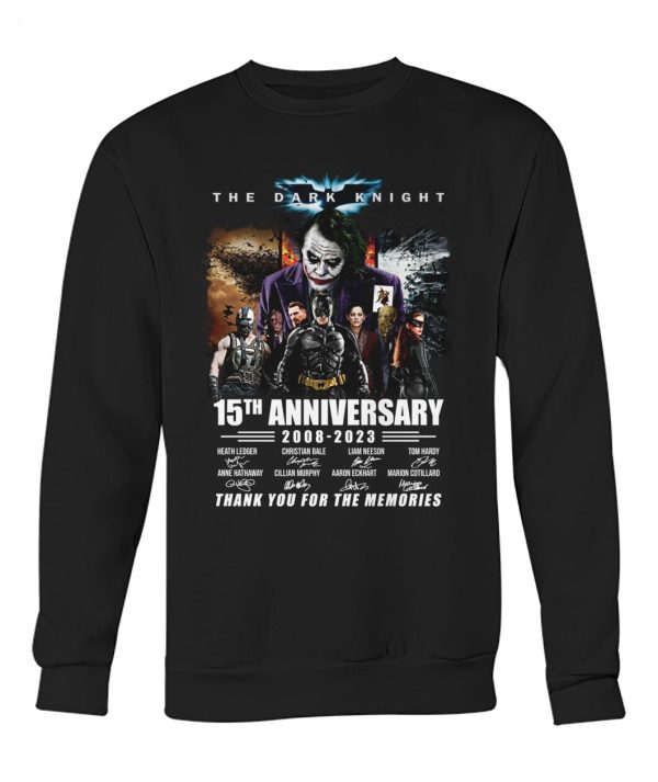 The Dark Knight 15th Anniversary 2008 – 2023 Thank You For The Memories T-Shirt