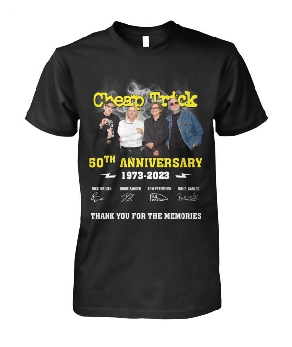 Cheap Trick 50th Anniversary 1973 – 2023 Thank You For The Memories T-Shirt