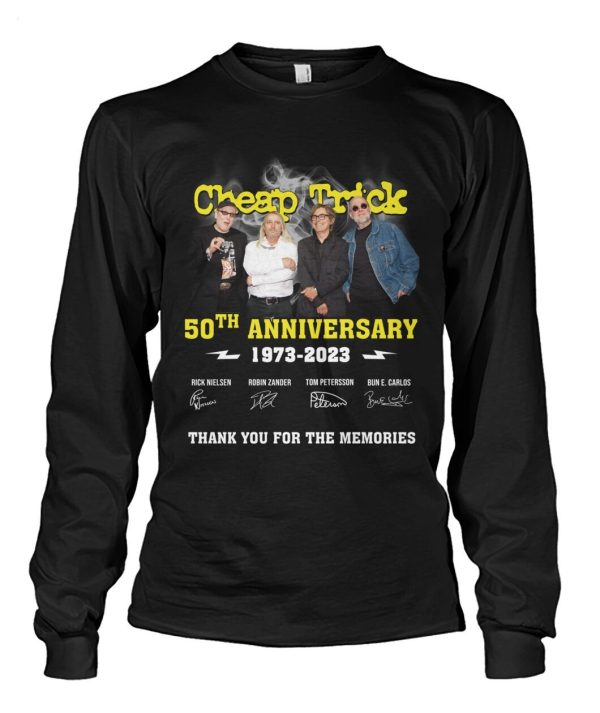 Cheap Trick 50th Anniversary 1973 – 2023 Thank You For The Memories T-Shirt