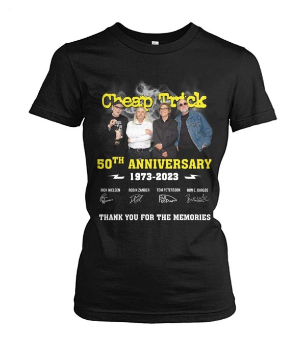 Cheap Trick 50th Anniversary 1973 – 2023 Thank You For The Memories T-Shirt