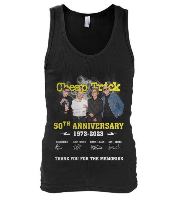 Cheap Trick 50th Anniversary 1973 – 2023 Thank You For The Memories T-Shirt