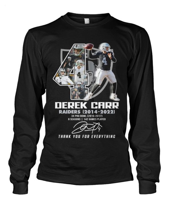 Derek Carr Raiders 2014 – 2022 Thank You For Everything T-Shirt