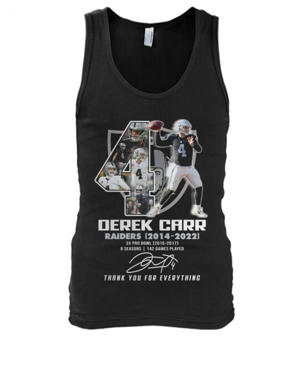 Derek Carr Raiders 2014 – 2022 Thank You For Everything T-Shirt