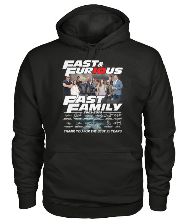 Fast & Furious Fast Family 2001 – 2023 Thank You For The Best 22 Years T-Shirt