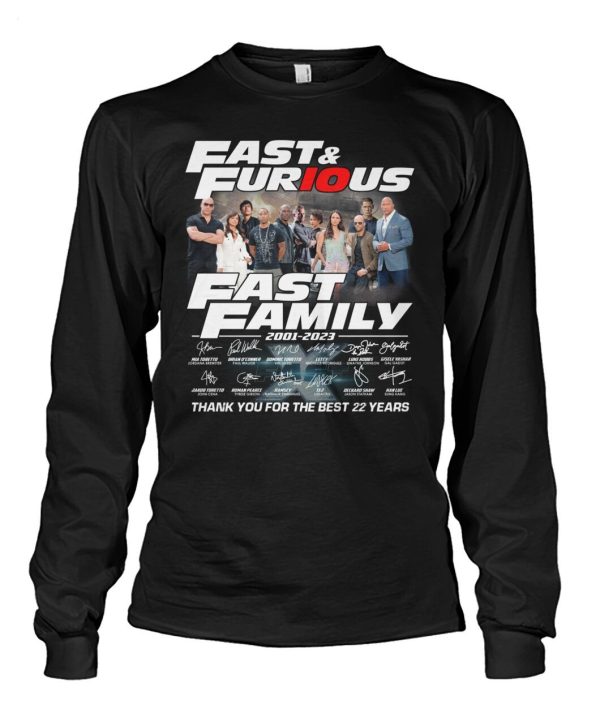 Fast & Furious Fast Family 2001 – 2023 Thank You For The Best 22 Years T-Shirt