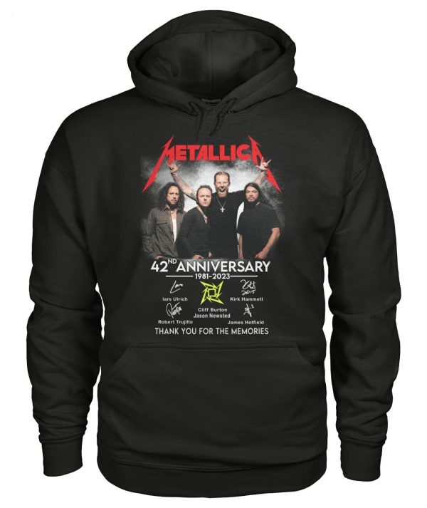 Metallica 42nd Anniversary 1981 – 2023 Thank You For The Memories T-Shirt