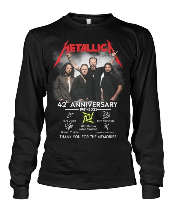 Metallica 42nd Anniversary 1981 – 2023 Thank You For The Memories T-Shirt