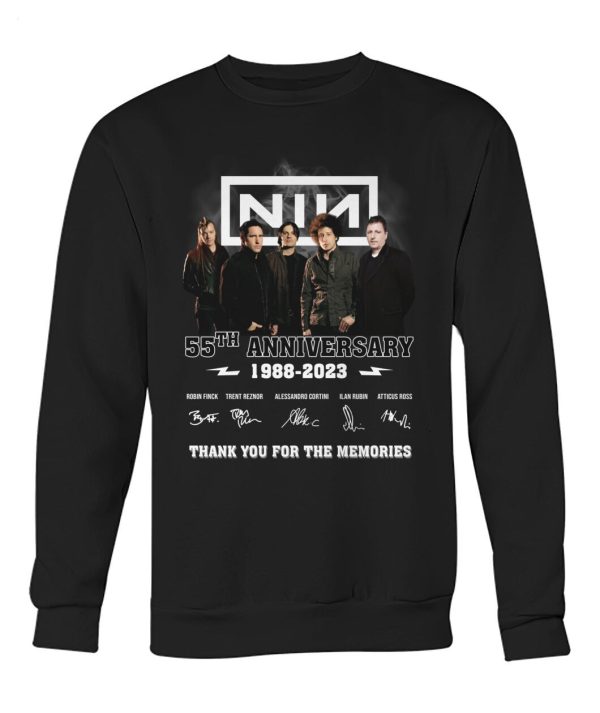 Nine Inch Nails 55th Anniversary 1988 – 2023 Thank You For The Memories T-Shirt