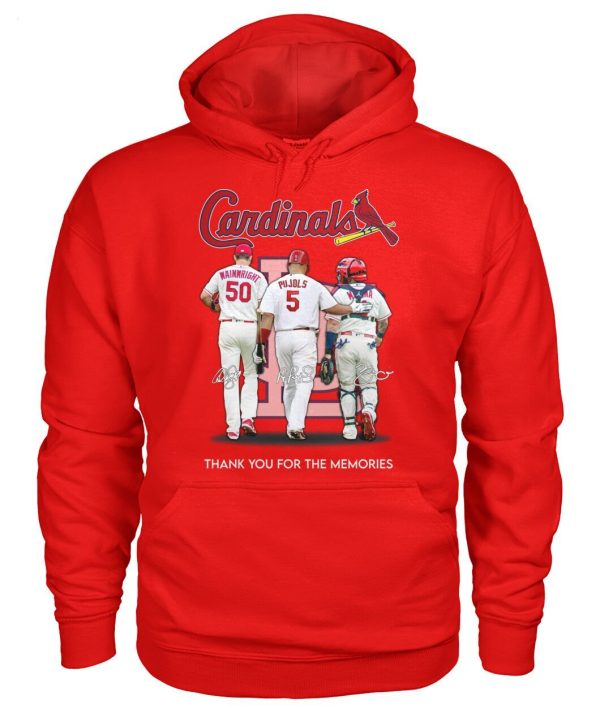 St. Louis Cardinals Wainwright And Pujols And Molina Thank You For The Memories T-Shirt