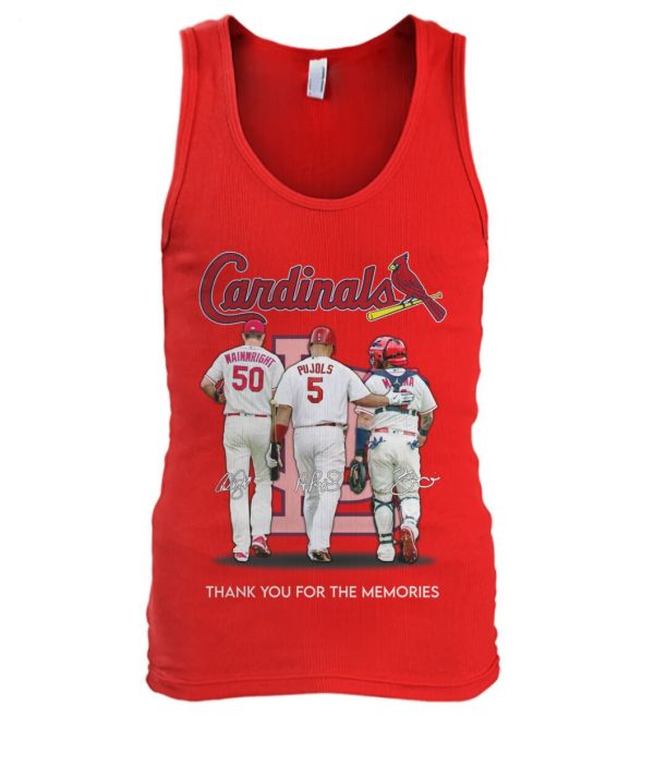 St. Louis Cardinals Wainwright And Pujols And Molina Thank You For The Memories T-Shirt