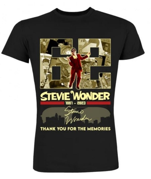62 Years Of 1961 – 2023 Stevie Wonder Thank You For The Memories T-Shirt