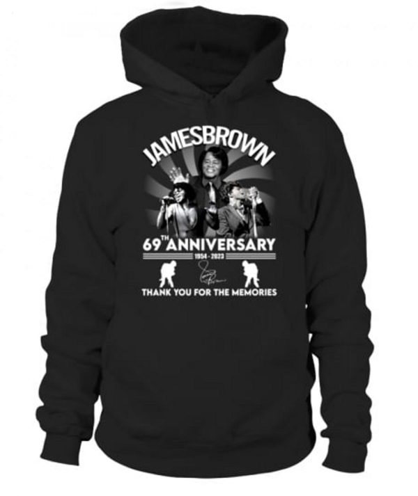 James Brown 69th Anniversary 1954 – 2023 Thank You For The Memories T-Shirt