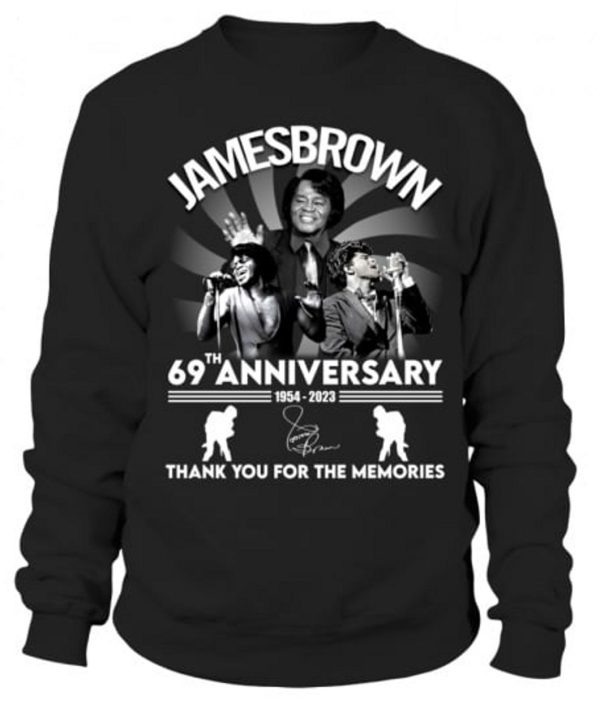 James Brown 69th Anniversary 1954 – 2023 Thank You For The Memories T-Shirt