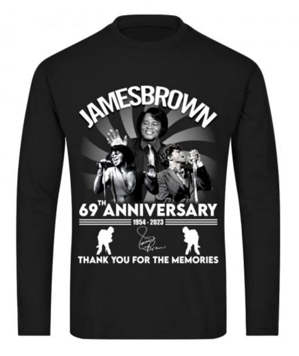 James Brown 69th Anniversary 1954 – 2023 Thank You For The Memories T-Shirt