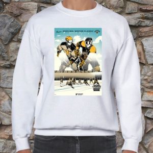 Boston Bruins & Penguins 2023 NHL Winter Classic Poster T-Shirt