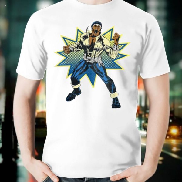 Luke Cage Power Man Battle Cry Retro Graphic Marvel T-Shirt