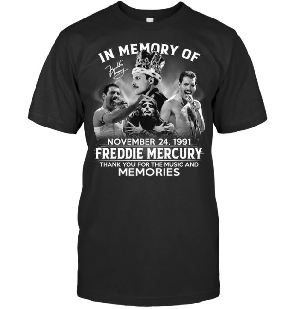 In Memory Of November 24, 1991 – Freddie Mercury T-Shirt