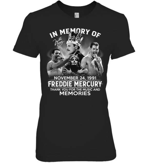 In Memory Of November 24, 1991 – Freddie Mercury T-Shirt