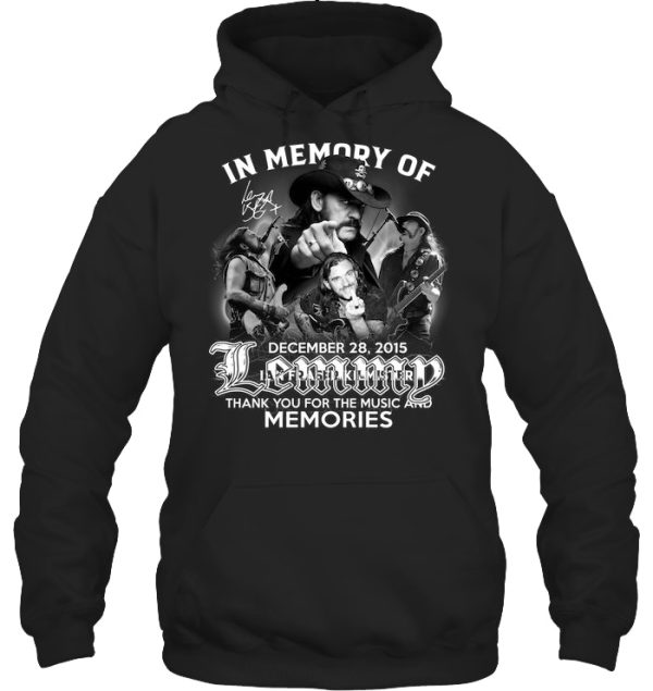 In Memory Of December 28, 2015 Lemmy T-Shirt