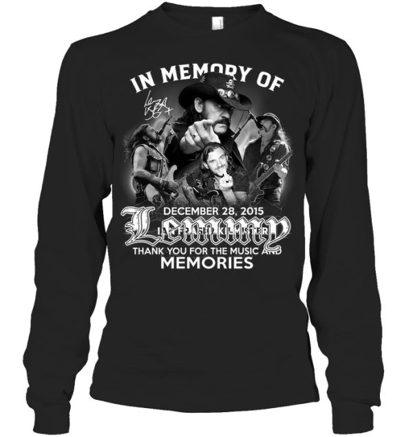 In Memory Of December 28, 2015 Lemmy T-Shirt