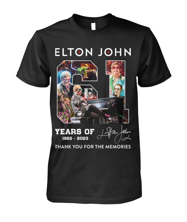 Elton John 61 Years Of 1962-2023 T-Shirt