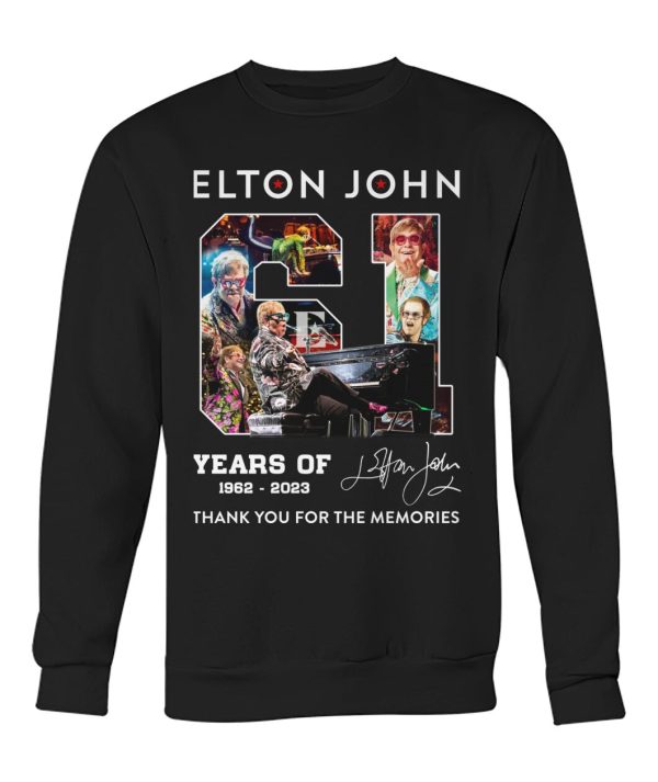 Elton John 61 Years Of 1962-2023 T-Shirt