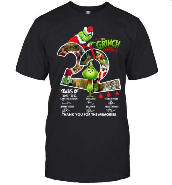 How The Grinch Stole Christmas 22 Years Of 2000-2022  T-Shirt