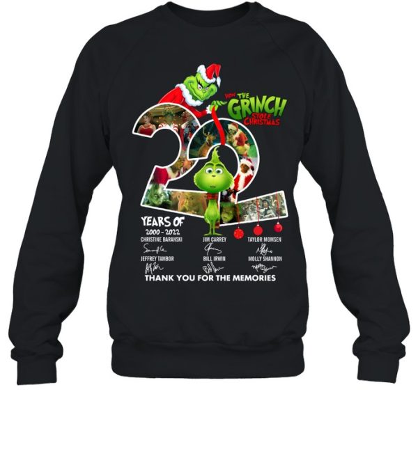 How The Grinch Stole Christmas 22 Years Of 2000-2022  T-Shirt