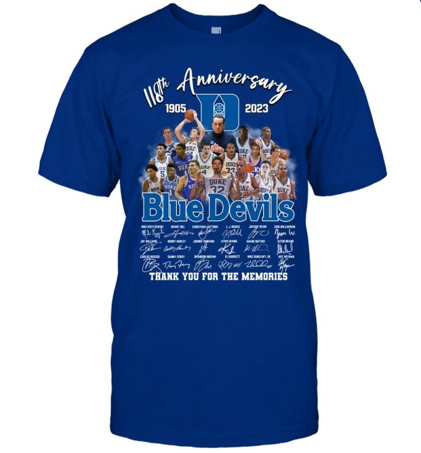 118th Anniversary 1905 – 2023 Blue Devils T-Shirt