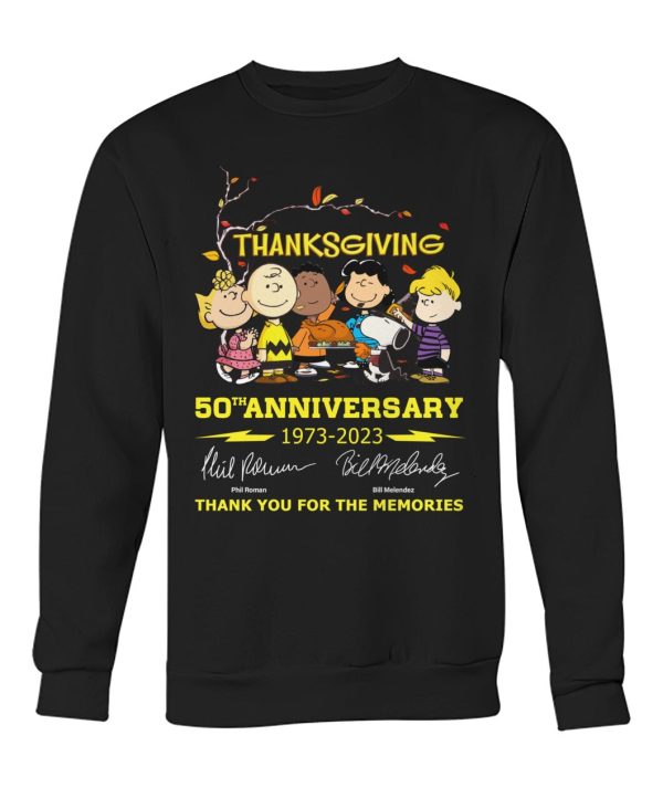 Thanksgiving 50th Anniversary 1973 – 2023 Thank You For The Memories T-Shirt