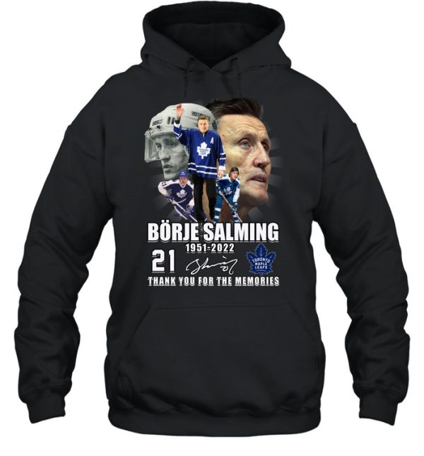 Borje Salming 71 Years Of 1951 – 2022 Thank You For The Memories T-Shirt