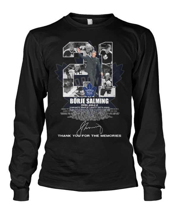 Borje Salming 1951 – 2022 Toronto Maple Leafs 1973 – 1989 Shirts