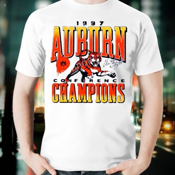 Auburn Basketball 1997 Auburn Conference Champions War Eagle T-Shirt