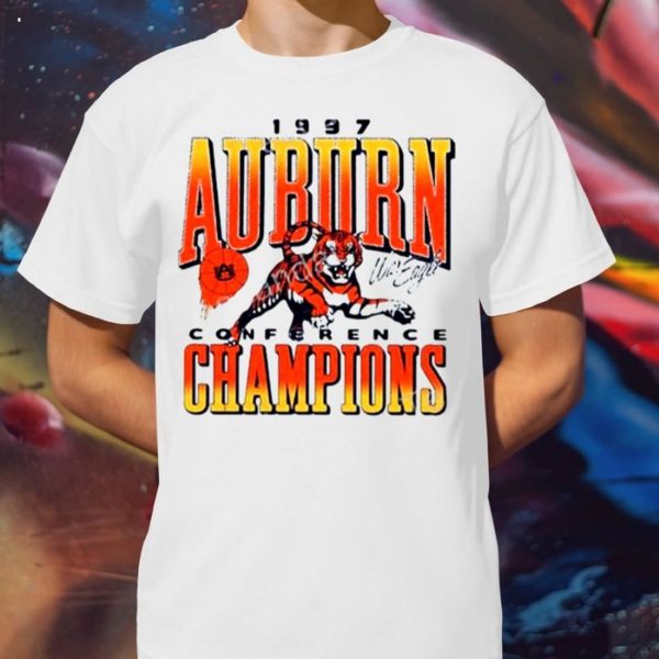 Auburn Basketball 1997 Auburn Conference Champions War Eagle T-Shirt