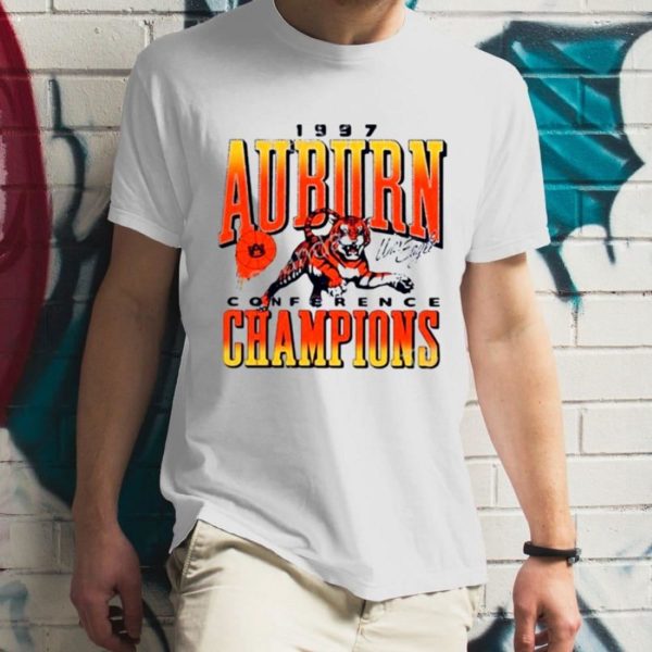 Auburn Basketball 1997 Auburn Conference Champions War Eagle T-Shirt