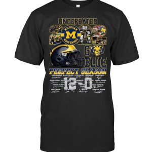 Undefeated Michigan Wolverines 2022 Go Blue Perfect Season Thank You For The Memories T-Shirt