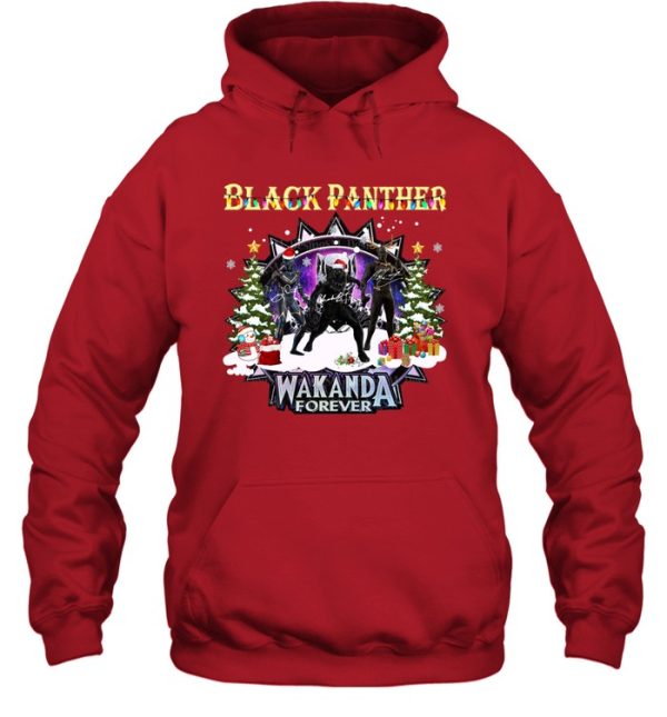 Black Panther Christmas Design Wakanda Forever Unisex T-Shirt