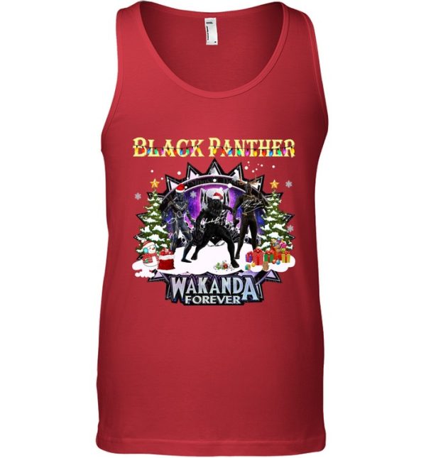 Black Panther Christmas Design Wakanda Forever T-Shirt