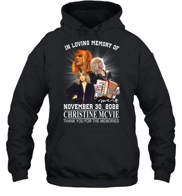 In Loving Memory Of November 30, 2022 Christine McVie Thank You For The Memories T-Shirt