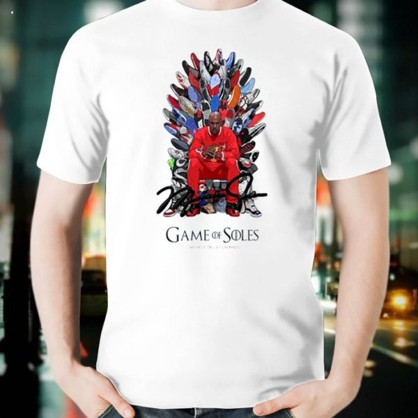 Game Of Soles Wear It Or Get Crumbled Michael Jordan Chicago Bulls NBA With His Signature T-Shirt