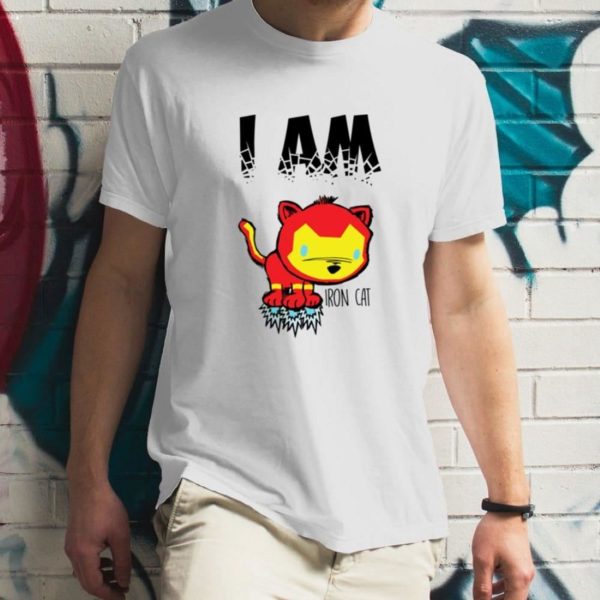 I Am Iron Cat Iron Man Parody Marvel T-Shirt