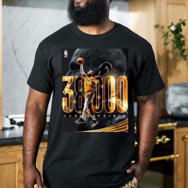 Lebron James Is The Second Player In NBA History To Score 38,000 Career Points T-Shirt