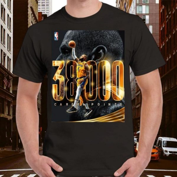 Lebron James Is The Second Player In NBA History To Score 38,000 Career Points T-Shirt